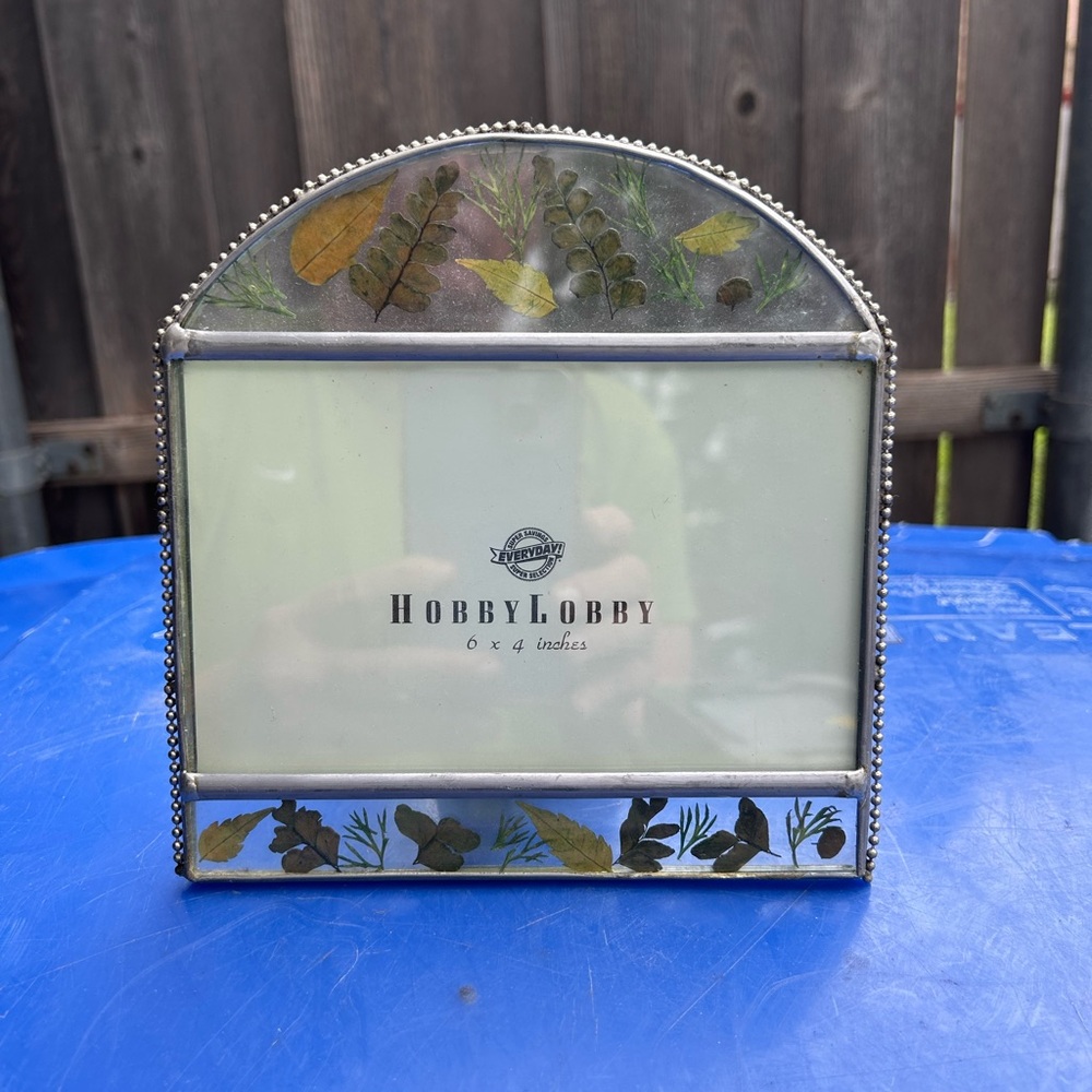 Hobby Lobby Silver and Green Accent Picture Frame